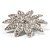 Diamante Floral Brooch (Silver Tone) - view 5