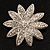 Diamante Floral Brooch (Silver Tone) - view 2