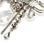 'Filigree Flower, Crystal Tassel & Acrylic Bead' Charm Safety Pin Brooch (Silver Tone) - view 9