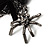'Spider, Chain & Bead' Charm Safety Pin Brooch (Gun Metal Finish) - Catwalk - 2014 - view 6