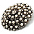 Vintage Simulated Pearl Dome Shape Brooch (Antique Silver) - view 8