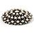 Vintage Simulated Pearl Dome Shape Brooch (Antique Silver) - view 9