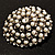 Vintage Simulated Pearl Dome Shape Brooch (Antique Silver) - view 3