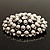 Vintage Simulated Pearl Dome Shape Brooch (Antique Silver) - view 5