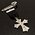 Medal Style Diamante Cross Charm Brooch (Silver Tone) - view 11