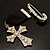 Medal Style Diamante Cross Charm Brooch (Silver Tone) - view 12