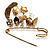 'Tassel, Leaf, Butterfly, Flower & Bead' Charm Safety Pin (Gold Tone) - view 7