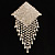 Enchanting Square Diamante Charm Brooch (Silver Tone)