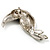 Rhodium Plated Crystal Parrot Brooch - view 4
