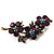 Crystal Floral Brooch (Antique Gold & Deep Purple) - view 5
