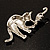 Rhodium Plated Cat & Mouse Brooch - view 5