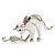Rhodium Plated Cat & Mouse Brooch - view 9