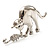 Rhodium Plated Cat & Mouse Brooch - view 10