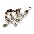 Rhodium Plated Cat & Mouse Brooch - view 11
