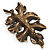 Bronze Enamel Diamante Oak Leaf Pin/Pendant - view 7