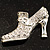 Silver Tone Diamante Shoe Brooch - view 2