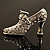 Silver Tone Diamante Shoe Brooch - view 8