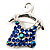 Blue Crystal 'Dress' Brooch (Silver Tone Metal) - view 5