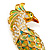 Large Gold Diamante Exotic Bird Brooch - view 2