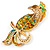 Large Gold Diamante Exotic Bird Brooch - view 4