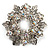 Clear Crystal Wreath Brooch (Silver Tone Metal) - view 9