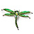 Salad Green Enamel Dragonfly Brooch - view 4