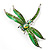 Salad Green Enamel Dragonfly Brooch - view 5