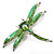 Salad Green Enamel Dragonfly Brooch - view 2