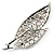 Large Diamante 'Leaf' Pin/Pendant (Silver Tone) - view 11