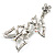 Diamante Charm Butterfly Brooch (Silver Tone) - view 7
