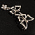 Diamante Charm Butterfly Brooch (Silver Tone) - view 8