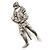 Silver Crystal Knight Brooch - view 8