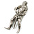 Silver Crystal Knight Brooch - view 9