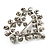 Tiny Crystal Open Heart Brooch (Silver Tone Metal) - view 5