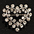 Tiny Crystal Open Heart Brooch (Silver Tone Metal) - view 2