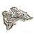 Clear Crystal Butterfly Brooch (Silver Tone Metal) - view 9