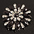 Black Acrylic Flower Brooch (Silver Tone Metal) - view 8