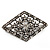 Vintage Diamante Geometric Brooch (Burn Silver Finish)