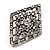Vintage Diamante Geometric Brooch (Burn Silver Finish) - view 5