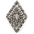 Vintage Diamante Geometric Brooch (Burn Silver Finish) - view 9