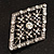 Vintage Diamante Geometric Brooch (Burn Silver Finish) - view 11