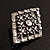 Vintage Diamante Geometric Brooch (Burn Silver Finish) - view 12
