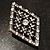 Vintage Diamante Geometric Brooch (Burn Silver Finish) - view 7