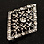 Vintage Diamante Geometric Brooch (Burn Silver Finish) - view 3