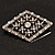 Vintage Diamante Geometric Brooch (Burn Silver Finish) - view 2