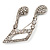 Large Crystal Musical Note Brooch (Silver Tone Metal) - view 4