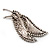Clear & AB Crystal Double Leaf Brooch (Silver Tone Metal) - view 5