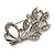 Silver Tone Clear Crystal Bouquet Brooch - view 7