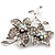 Clear Swarovski Crystal Flower Brooch (Silver Tone) - view 5