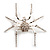 Jumbo Diamante 8 Legged Spider Brooch (Silver Tone Metal) - view 8